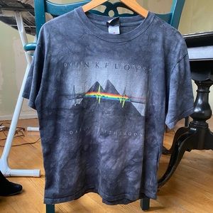 pink floyd dark side of the moon tie dye tee